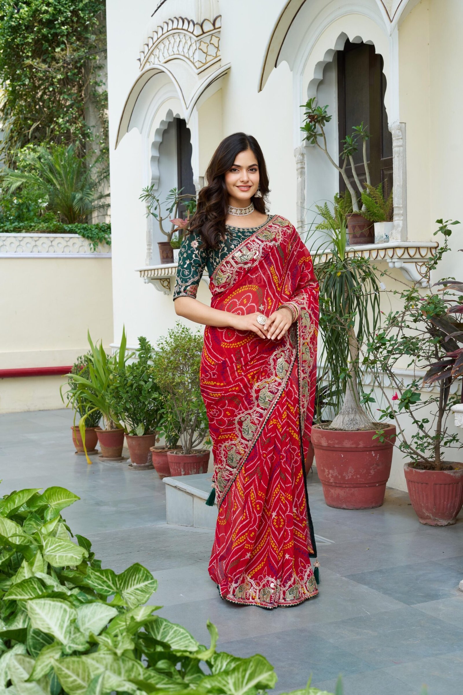 Saree Pure bandhej - Image 5