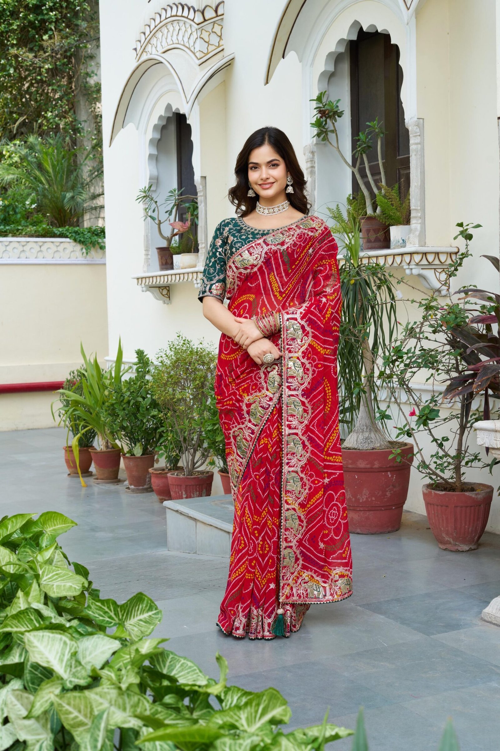 Saree Pure bandhej - Image 4