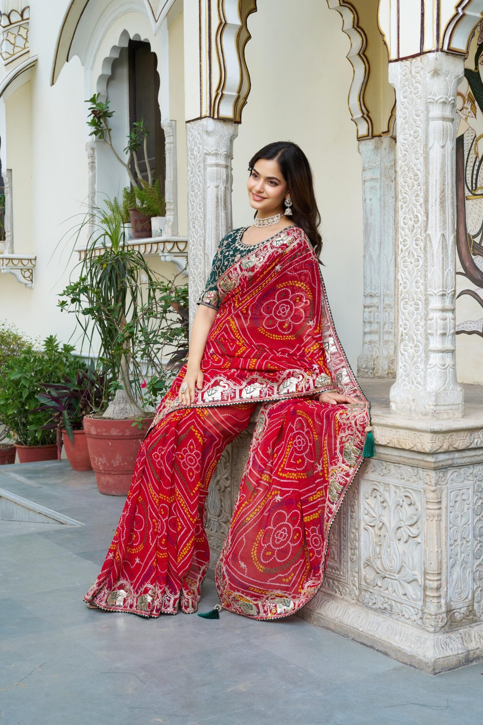 Saree Pure bandhej - Image 6