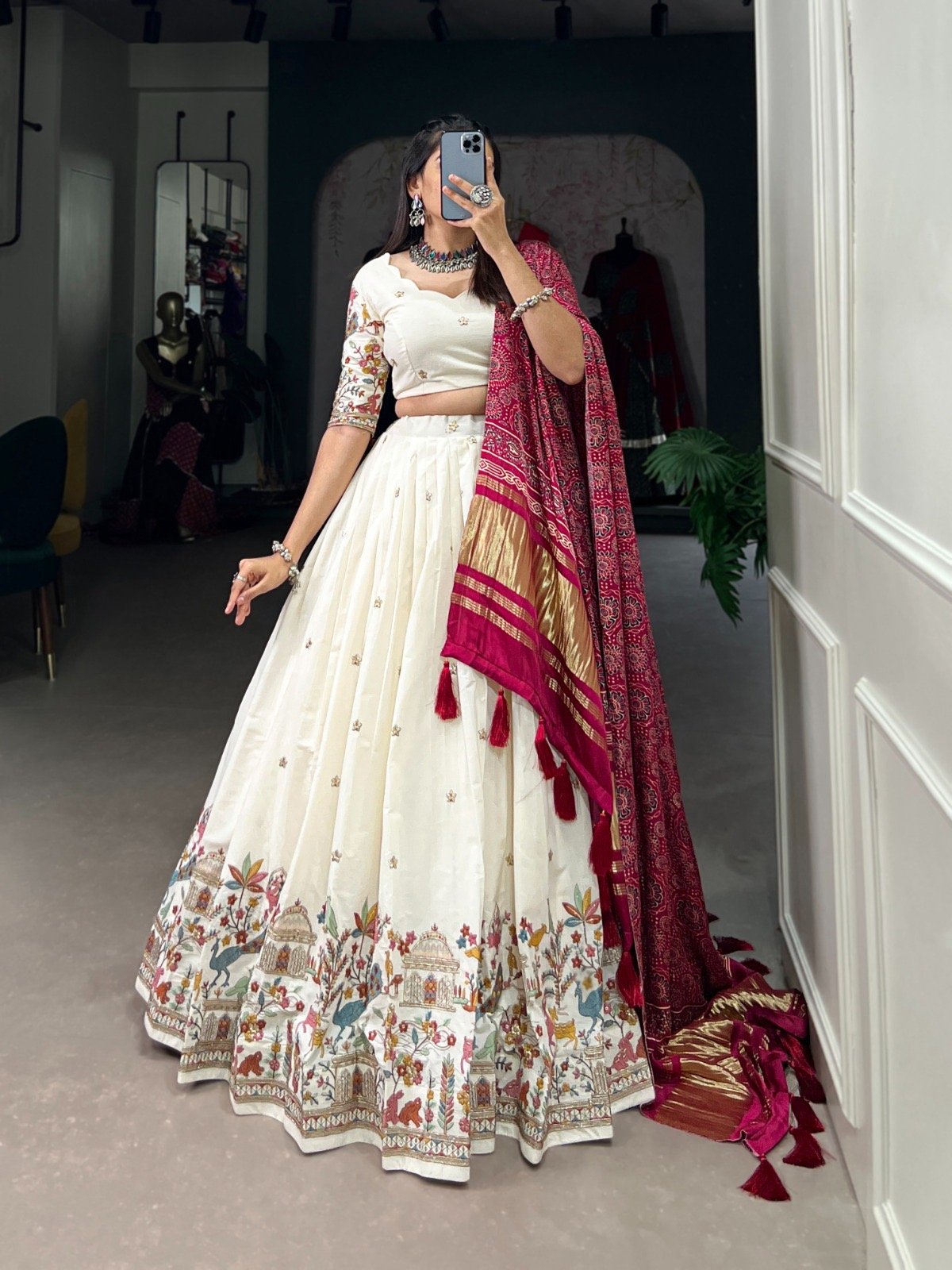 Lahenga Choli Khadi Cotton