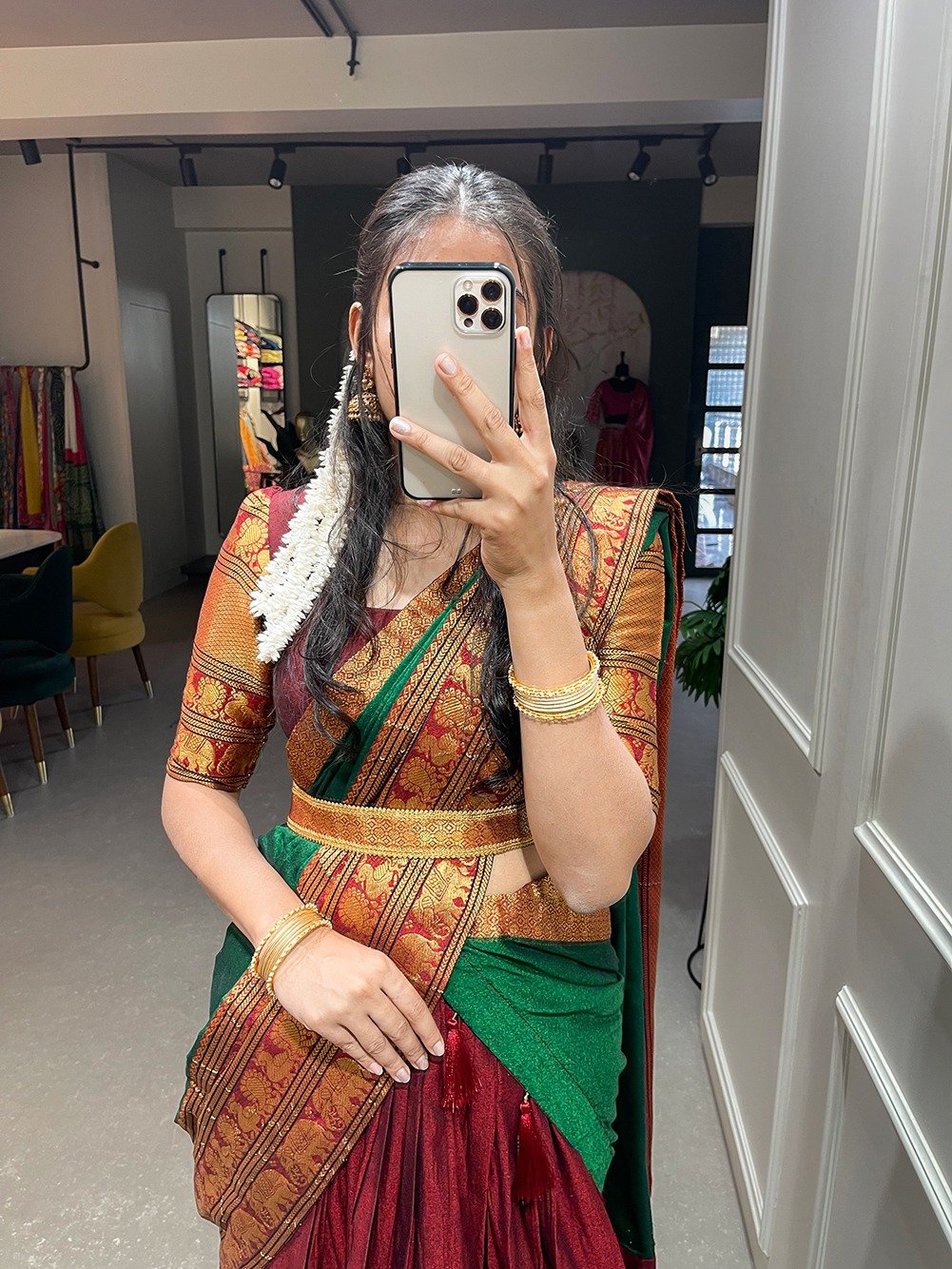 South Indian Lehenga Choli - Image 4