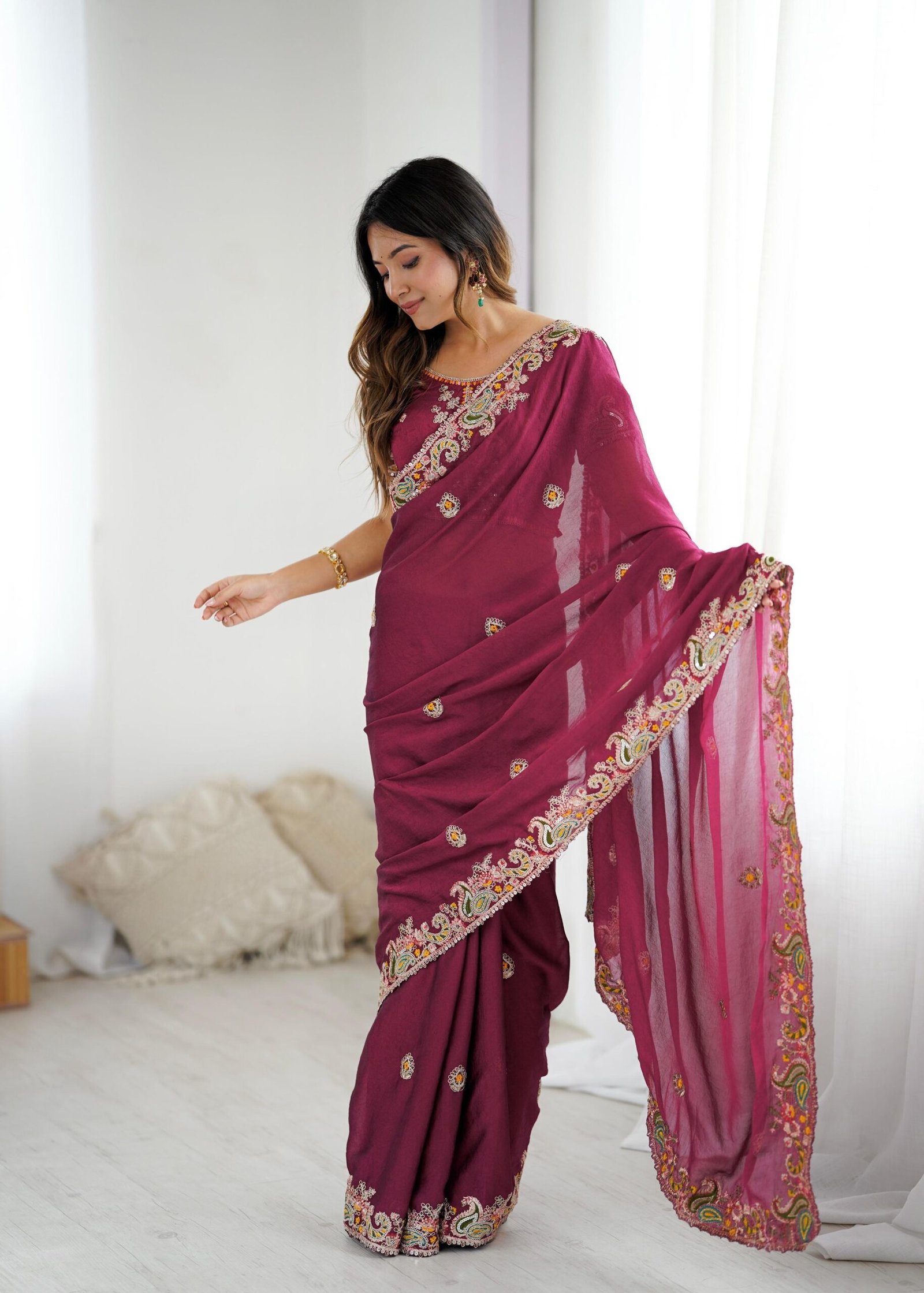 Saree Crush With Heavy Embroidery - Image 6