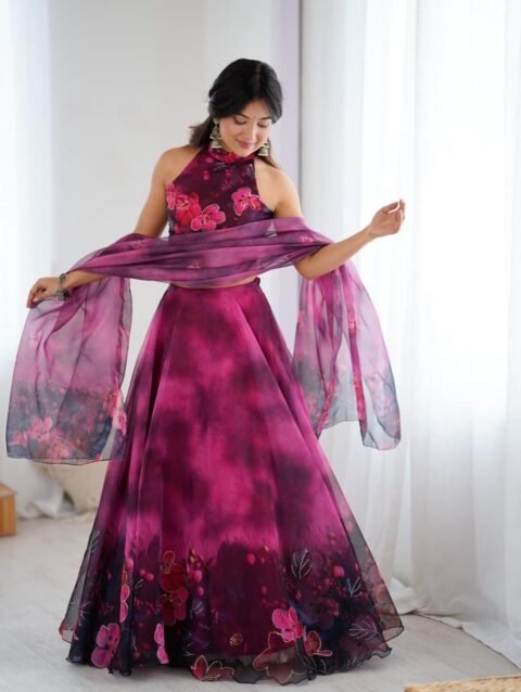 Organza Lehenga Choli