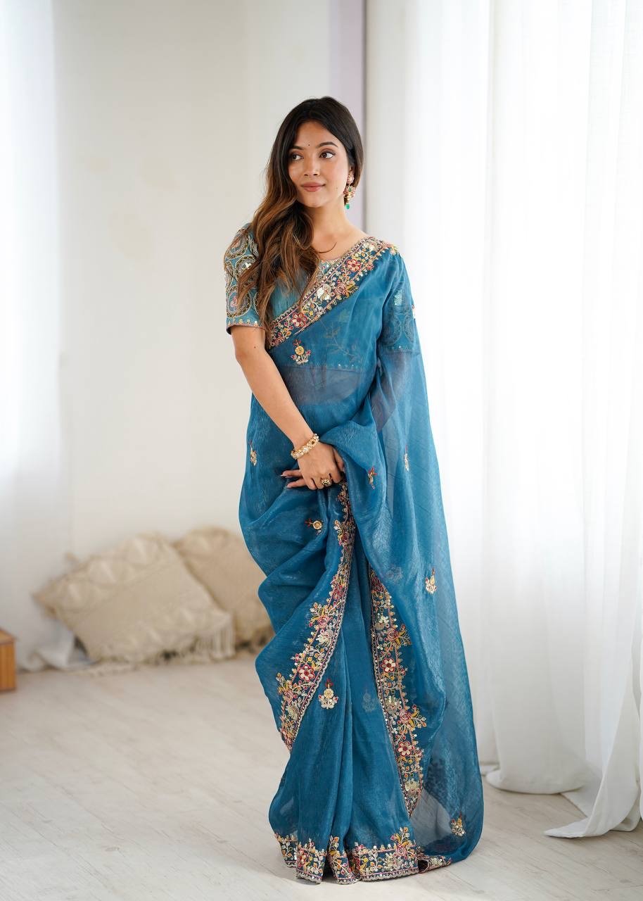Saree Crunchy Silk - Image 3