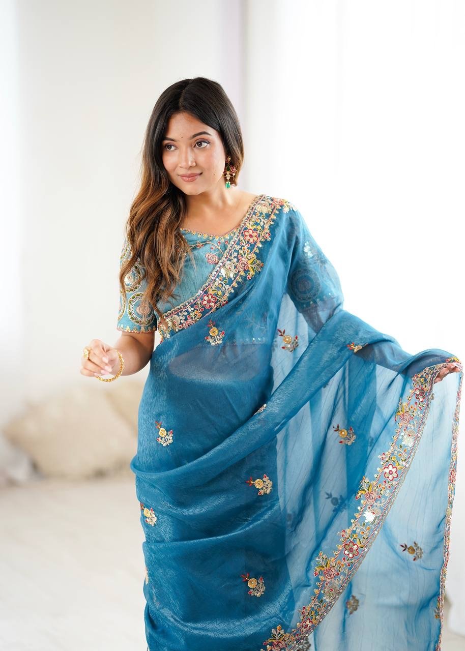 Saree Crunchy Silk - Image 7