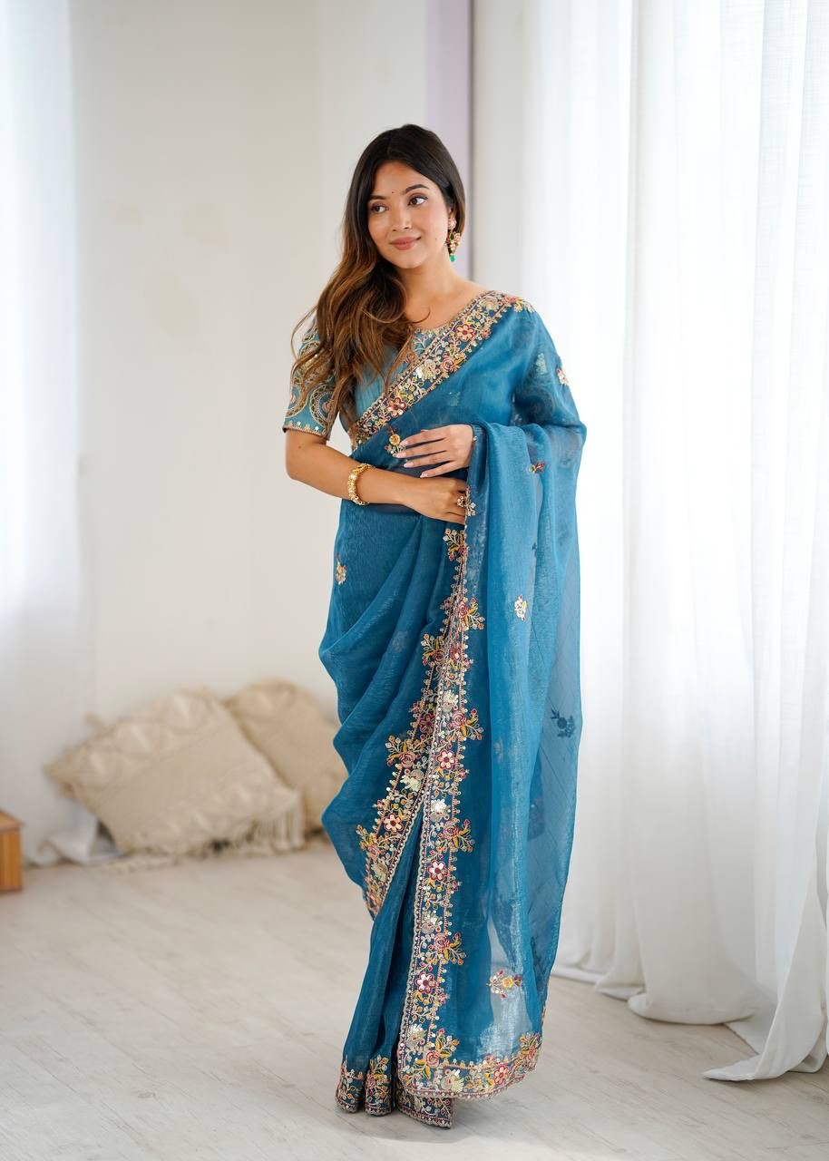 Saree Crunchy Silk - Image 5