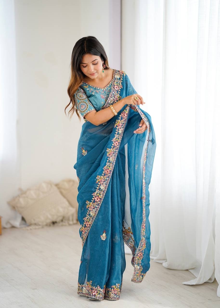 Saree Crunchy Silk - Image 9