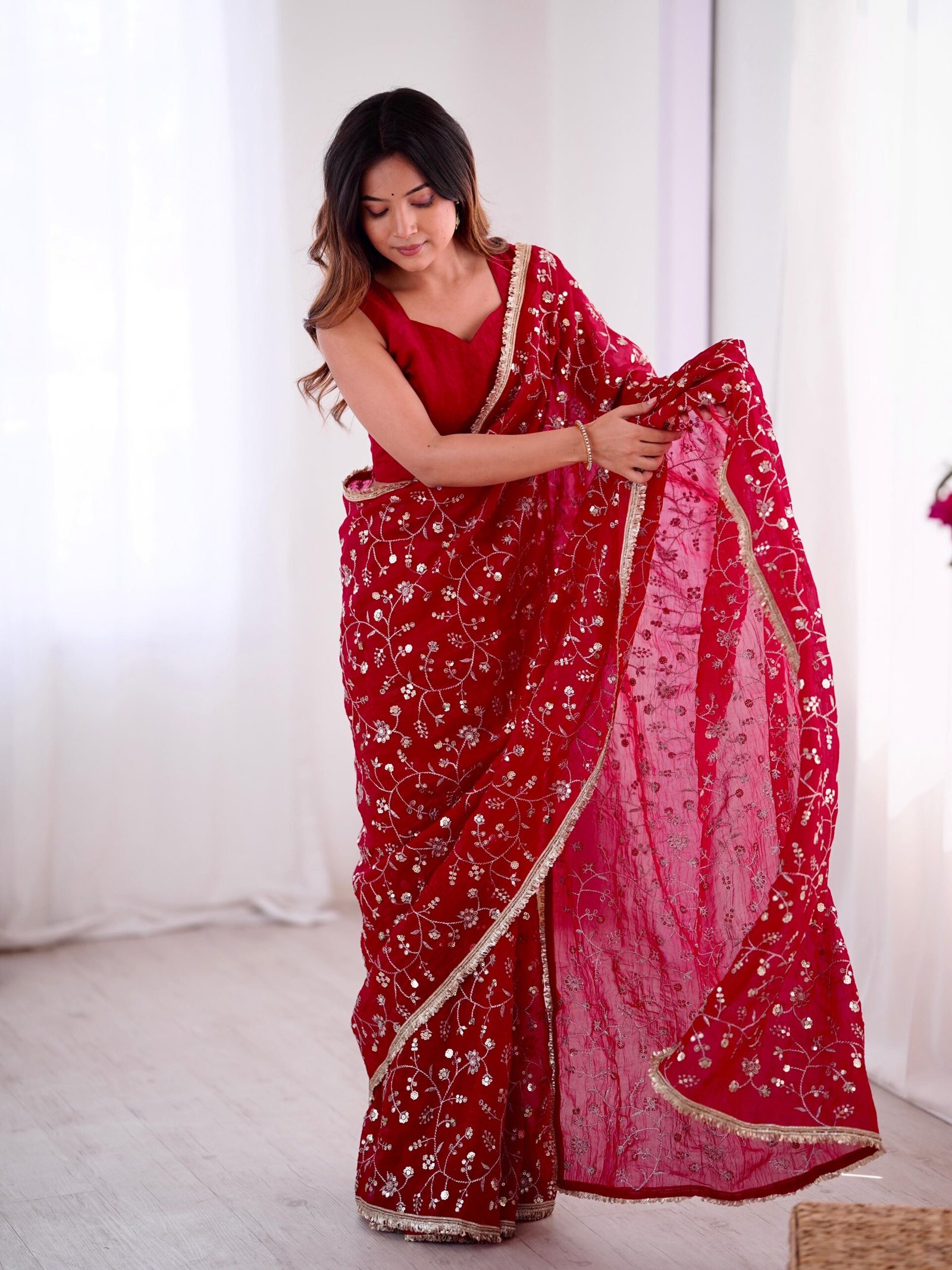 Saree Crunchy Silk - Image 4