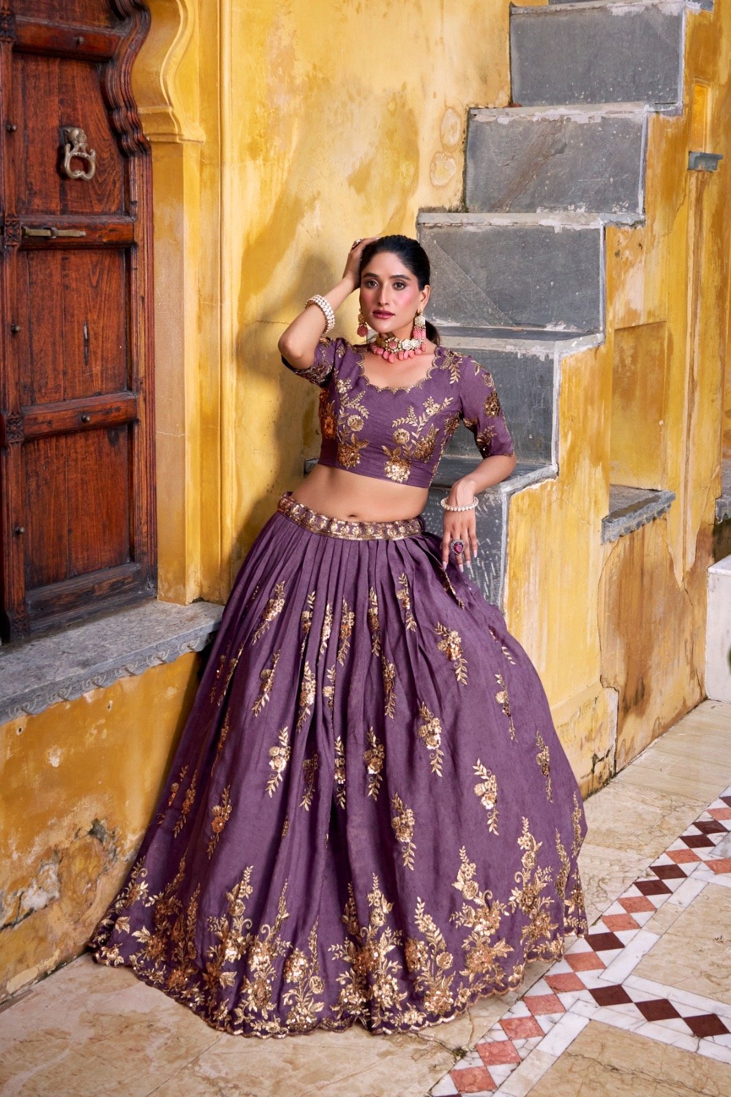 Lagenga Choli Set Chocolate Crush - Image 3