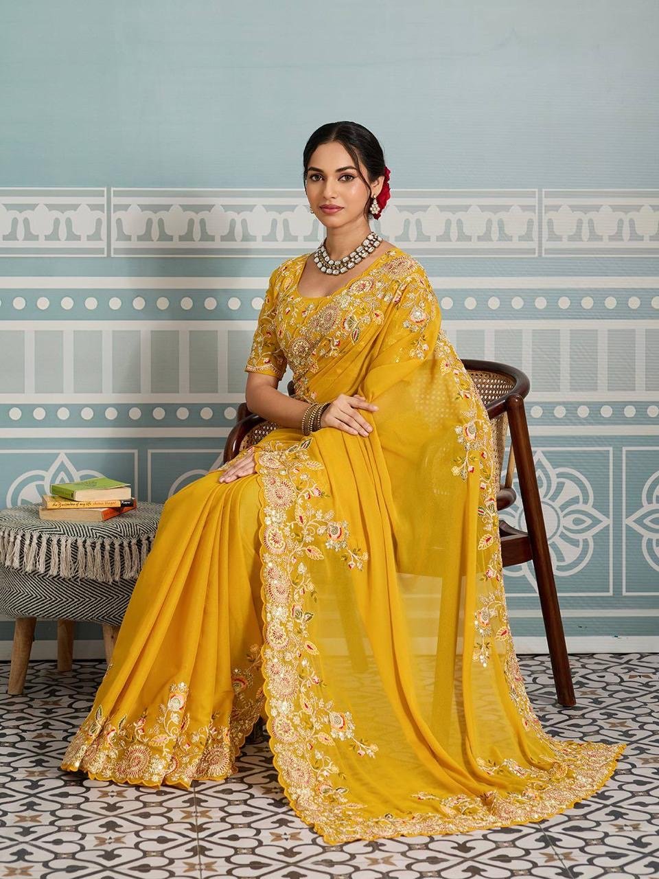 Saree Soft Star Georgette - Image 3