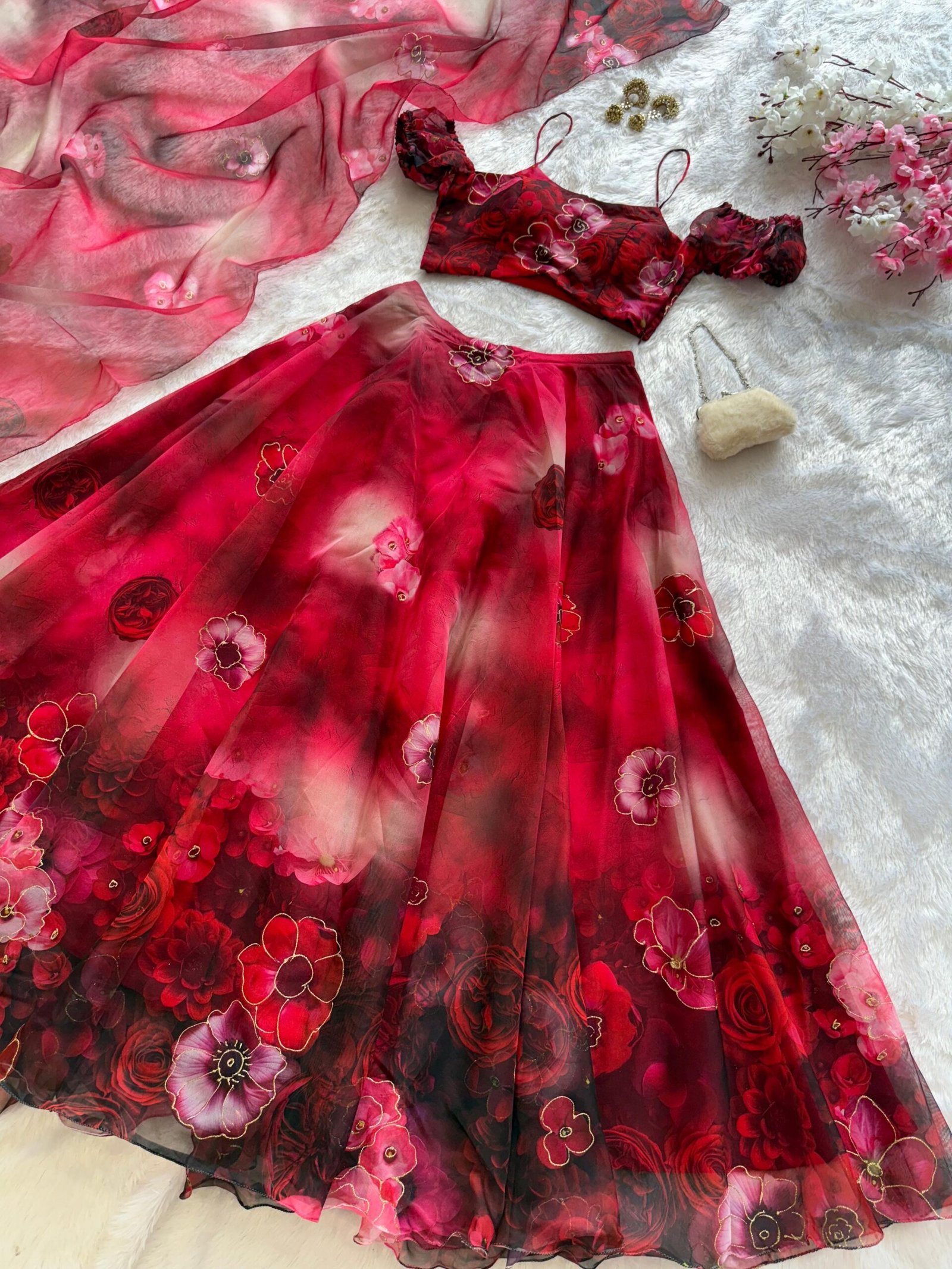 Party Wear Lahenga Set - Image 9