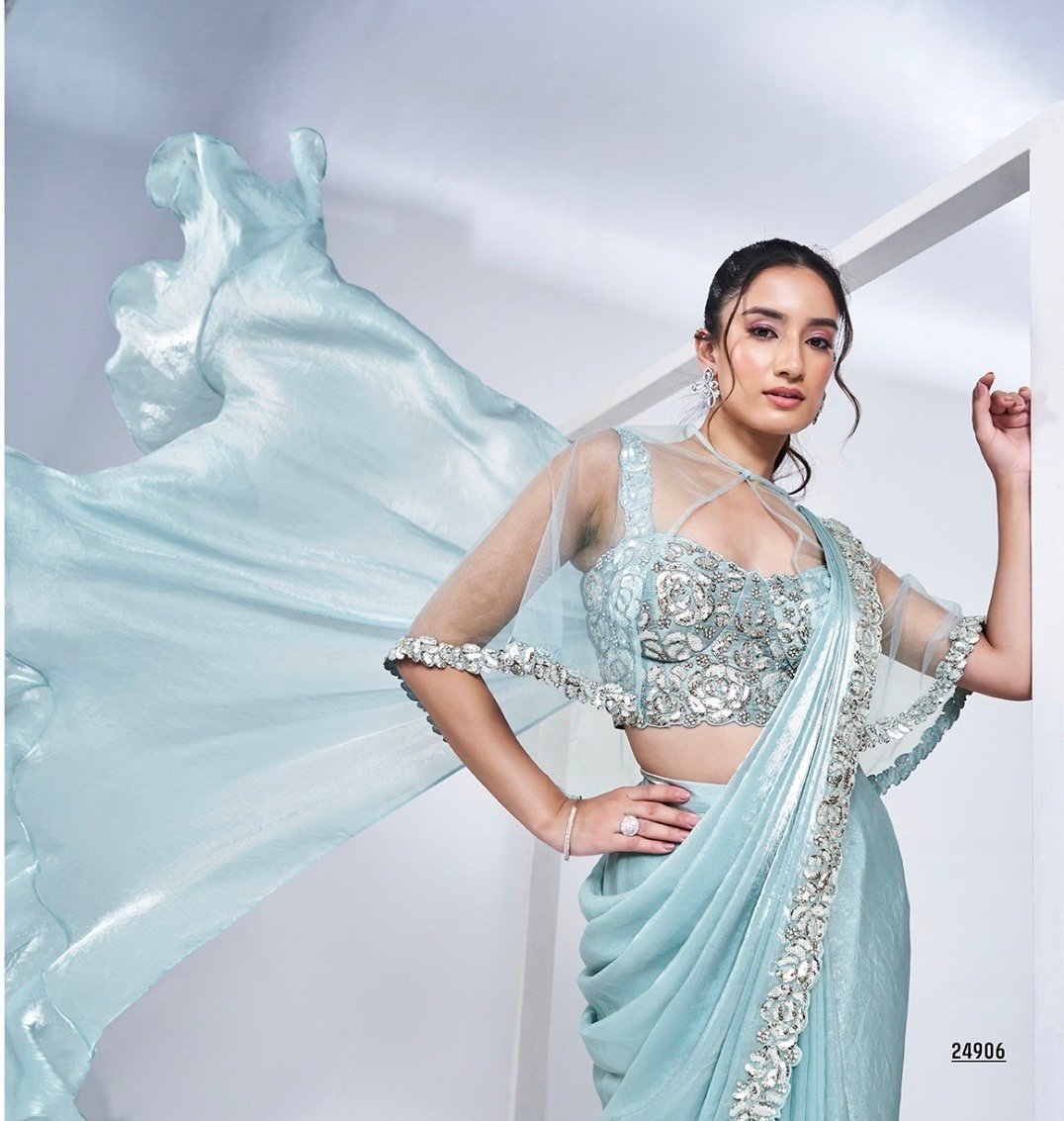 Saree Satin Silk - Image 2