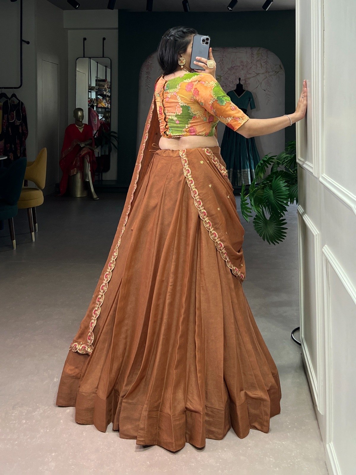 Lahenga Choli Set Chocolate Crush - Image 4